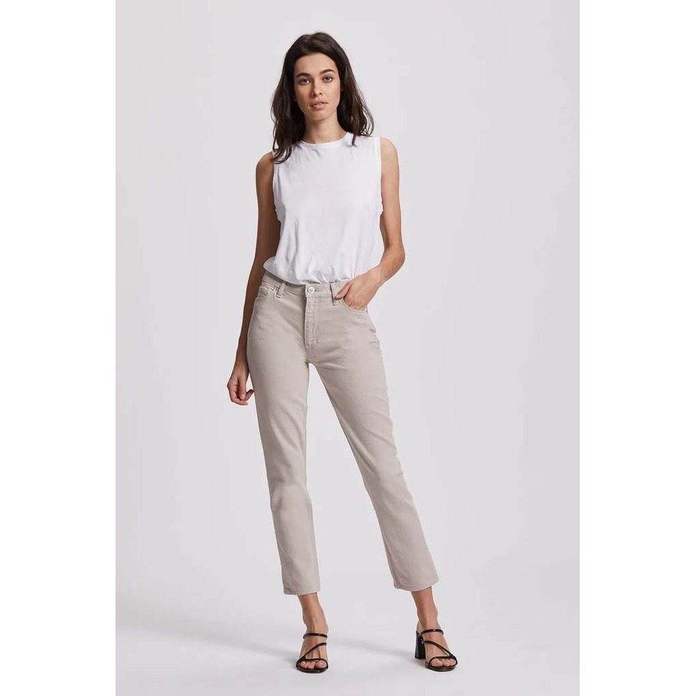 Hudson Barbara High-Rise Crop Straight Jeans Ivory 32 New With Tags